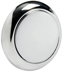 Knop + ring Rond verchroomd ABS